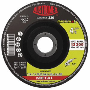Disco DESBASTE DE METAL TIPO 27 IMPERIAL 4” X 1/4” X 5/8”
