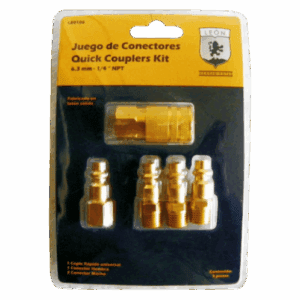 Juego de Coples De 1/4” de Latón para manguera.