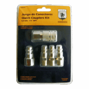 Juego de Coples De 1/4” de Acero para manguera.