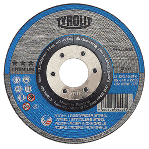 Disco CORTE TIPO 27 TYROLIT 4 1/2” X 5/64” X 7/8”