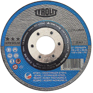 Disco CORTE TIPO 41 TYROLIT 7” X 1/16” X 7/8”