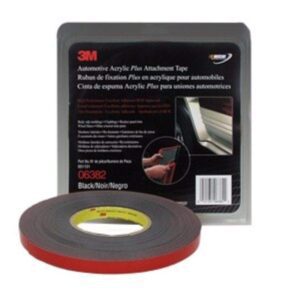 Cinta Negra Con Liner Rojo 1/2” x 4.57m