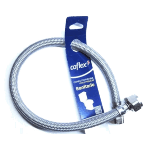 Conector Flexible Acero Gas 7/16” m. X 7/8” 35 cm.