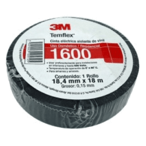 Cinta de Aislar Negra Temflex 1600 3/4” x 18m