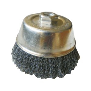 Cepillo Tipo Copa Ondulado 3 1/2” rosca 5/8 cal. 0.35 Mm