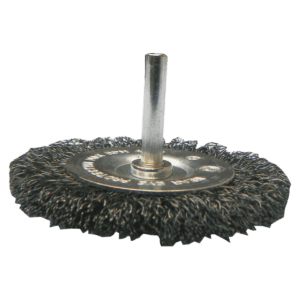 Cepillo Matálico alambre ondulado 3” con vástago cal. 0.30 Mm