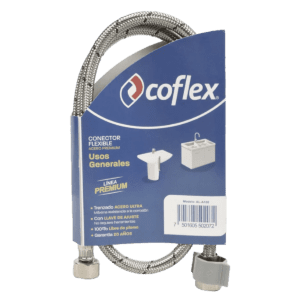 Manguera de Acero (“T”) 1/2” X 1/2” DE 55 CM. P/LAVABO