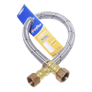 Manguera de Acero Para Boiler 3/4” X 3/4” DE 60 CMS.
